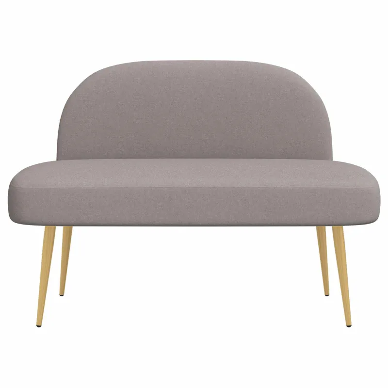 Aptrauktas suolelis su atlošu Taupe 110 x 60 x 76 cm