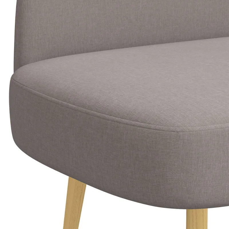 Aptrauktas suolelis su atlošu Taupe 110 x 60 x 76 cm