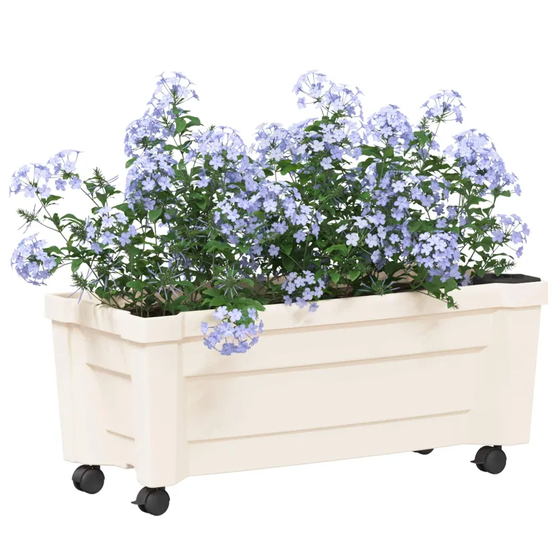 Calypso vazonas su ratukais Balta 79 x 35 x 33 cm PP
