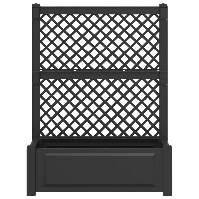 Didelis vazonas su treliu 2 pcs Antracito 143 x 143 x 133,5 cm
