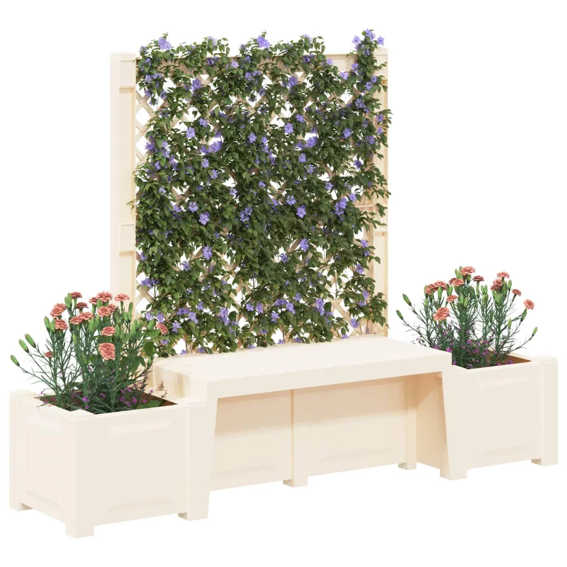 Kopenhagos sodo suolelis Balta 173 x 49 x 135,5 cm PP
