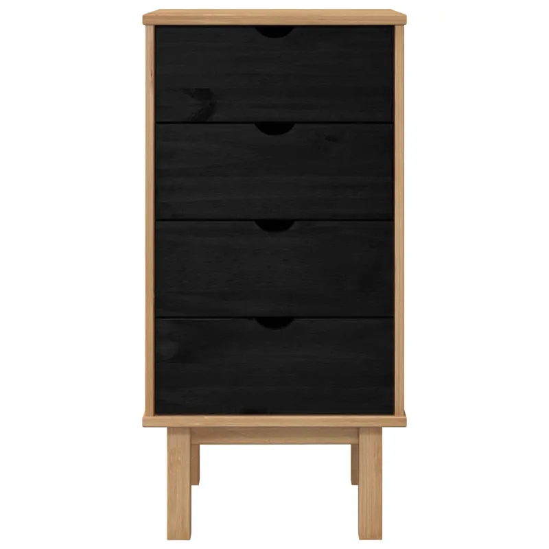 Ištraukalas spinta su stalčių OTTA Juoda 45 x 39 x 90 cm