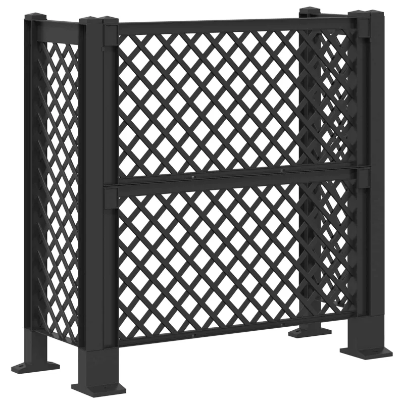 Šiukšliadėžės grotelės Antracito 123 x 47 x 114 cm PP