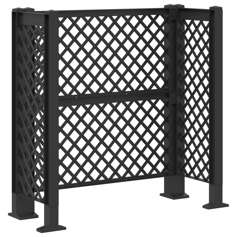 Šiukšliadėžės grotelės Antracito 123 x 47 x 114 cm PP