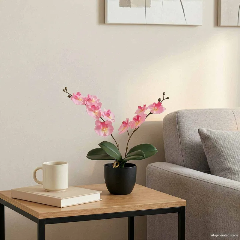 Dirbtinė orchidėjų augalas Rožinė 36 x 10 x 30 cm