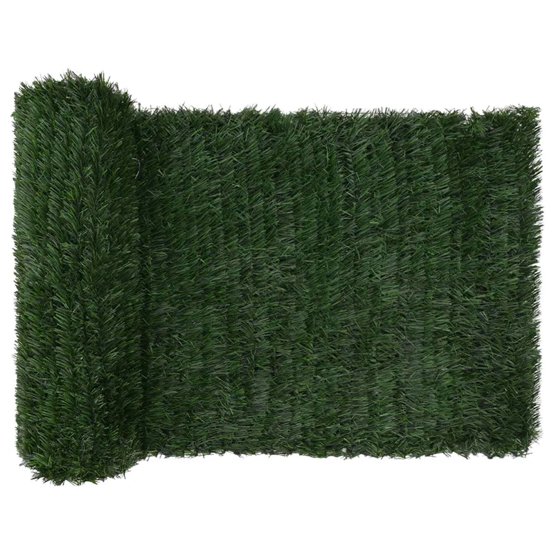 Dirbtinė tvora Tamsiai žalia 1 x 6 m PVC ir Plienas