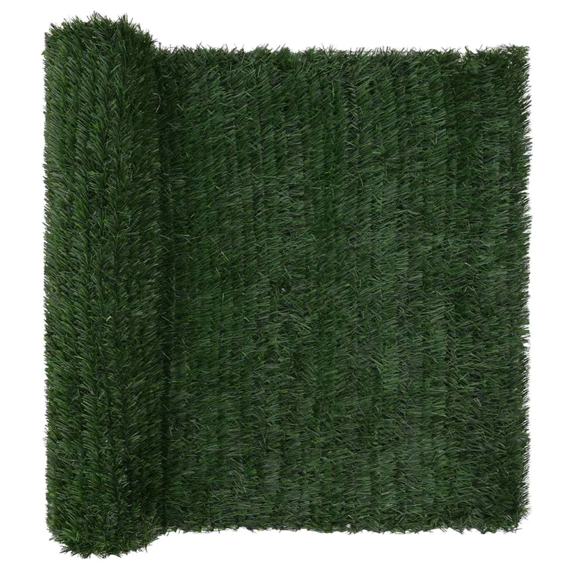 Dirbtinė tvora Tamsiai žalia 1,5 x 5 m PVC ir Plienas