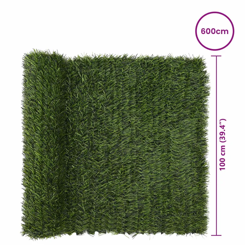 Dirbtinė tvora Šviesiai žalia 1 x 6 m PVC ir Plienas