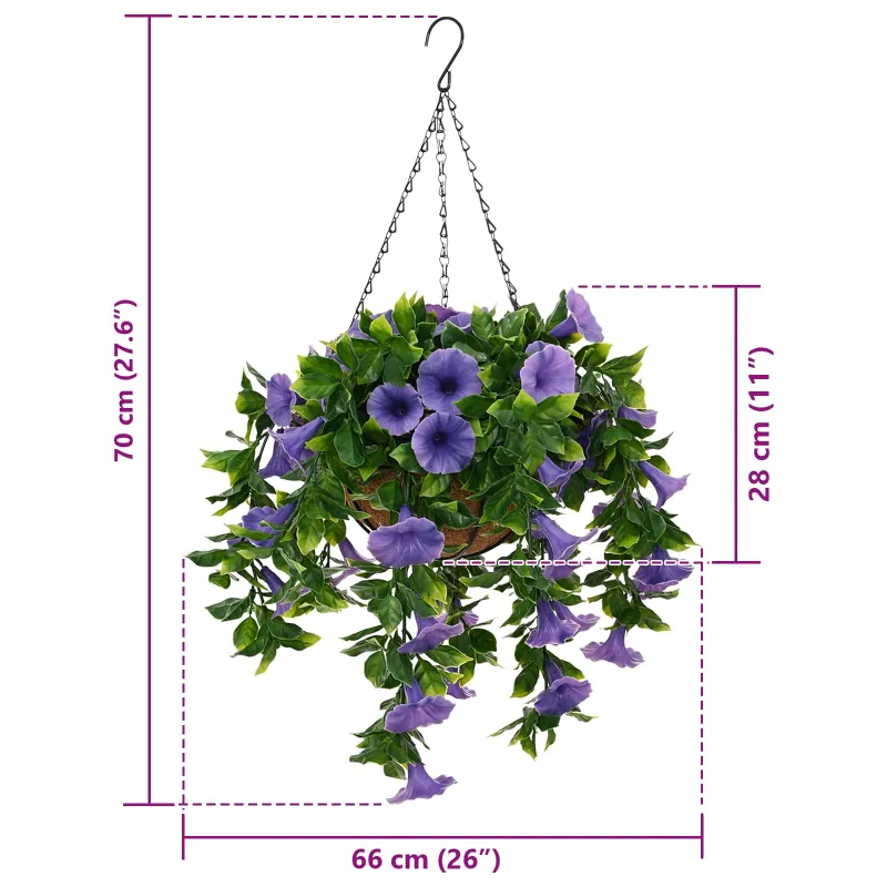 Dirbtinės gėlės Violetinė 66 x 75 x 70 cm PE ir plienas