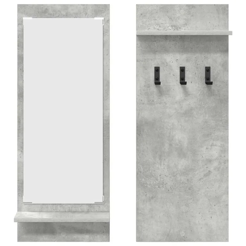 Prikabinamas paltas su lentyna Betono pilka 70 x 10 x 90 cm