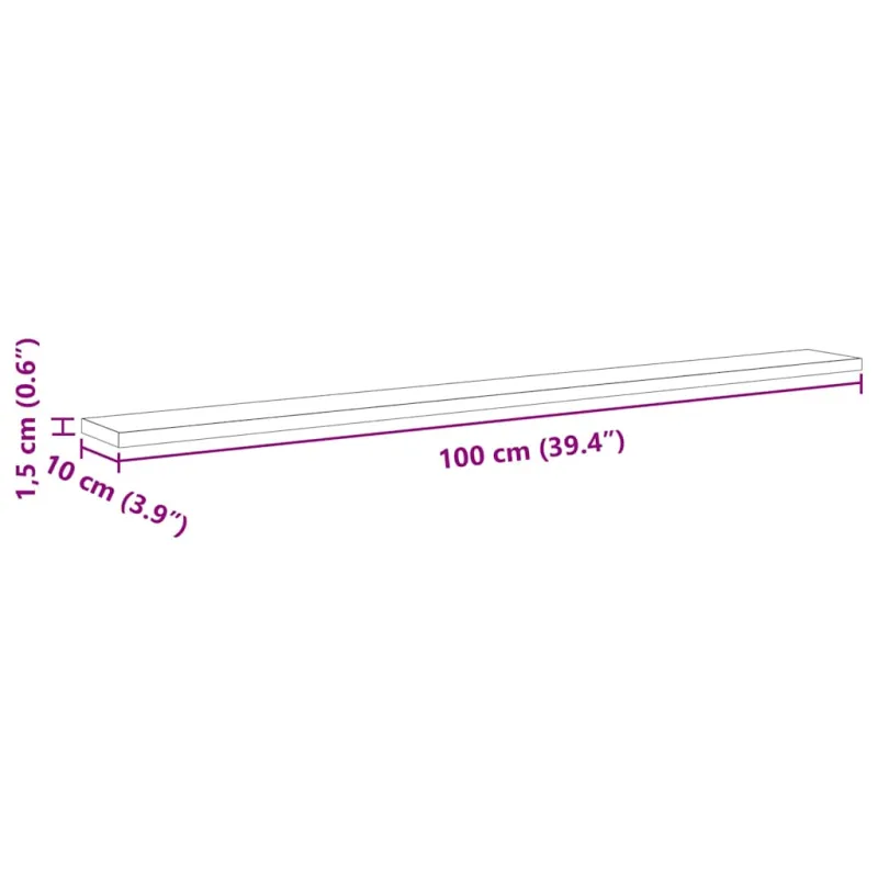 Knygų lentyna 4 pcs Juodas 100 x 10 x 1,5 cm Apdirbta mediena