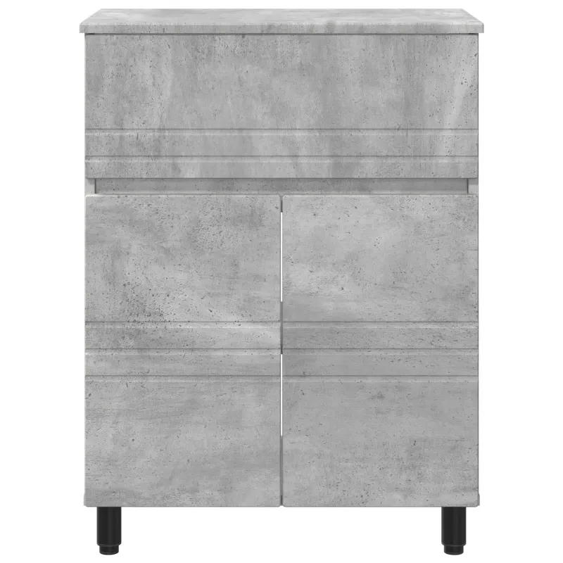 Vonios tualeto komplektas Betono pilka 60 x 35 x 80 cm