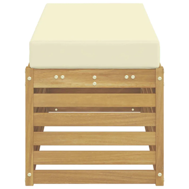 Lauko sofos komplektas Balta ir kreminė 115 x 43 x 45 cm