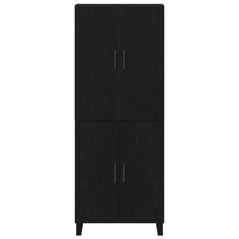 Aukštas spintelė 2 pcs juoda ąžuolo 69,5 x 34 x 180 cm