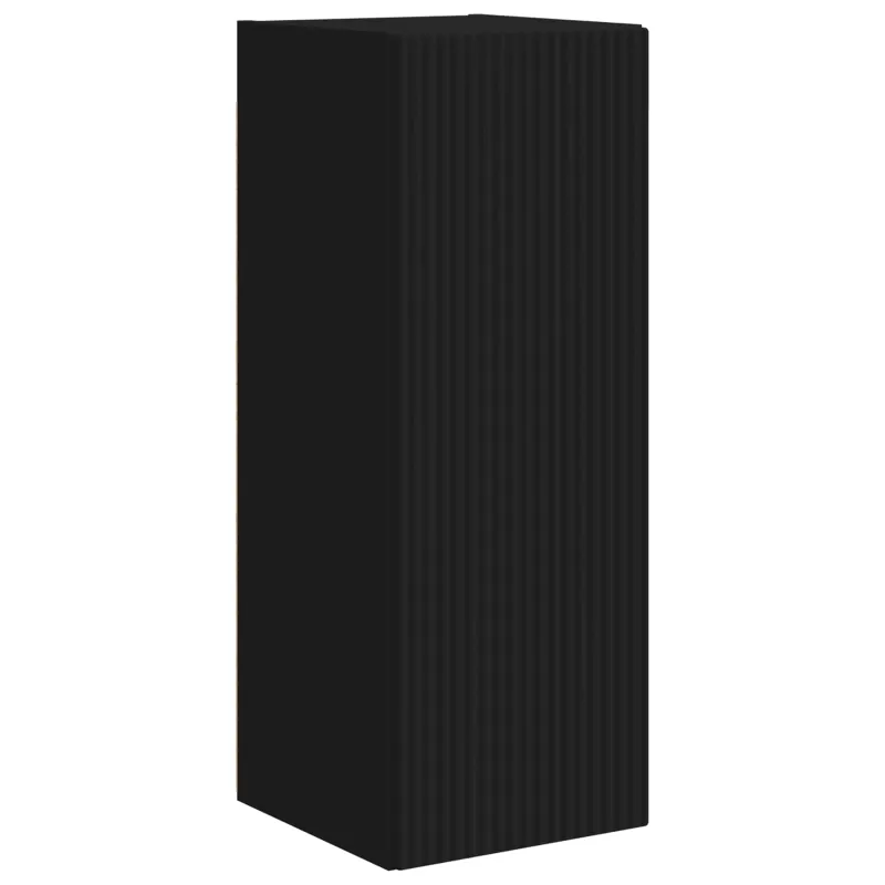 TV spintelių komplektas 4 pcs Juoda Apdirbta mediena