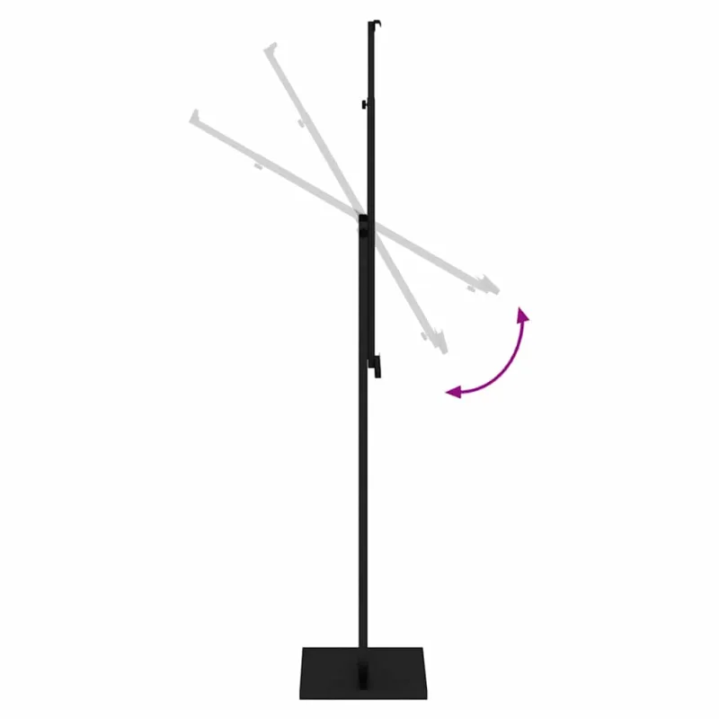 Prekybos parodos stendai Juodas 26,5 x 26,5 x 150 cm Plienas