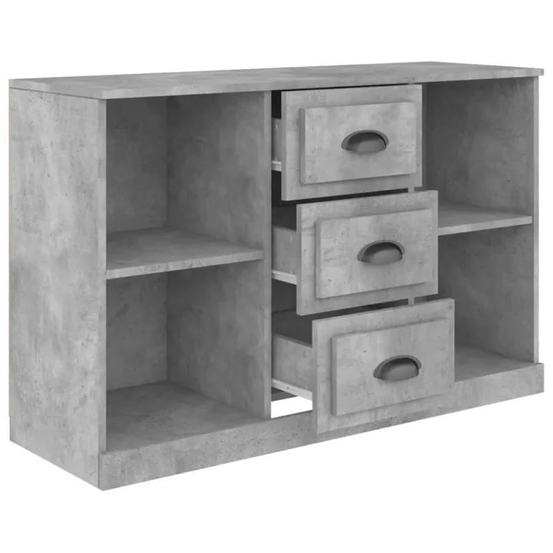 Šoninė spintelė, betono pilka, 104,5x35,5x67,5cm, mediena