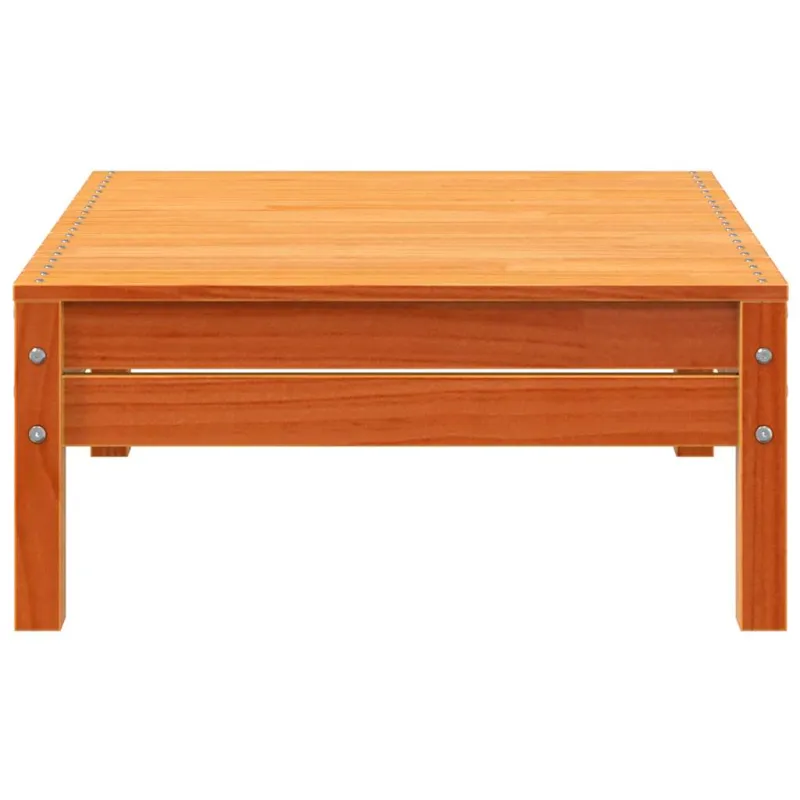Trivietė sodo sofa, vaško ruda, pušies medienos masyvas