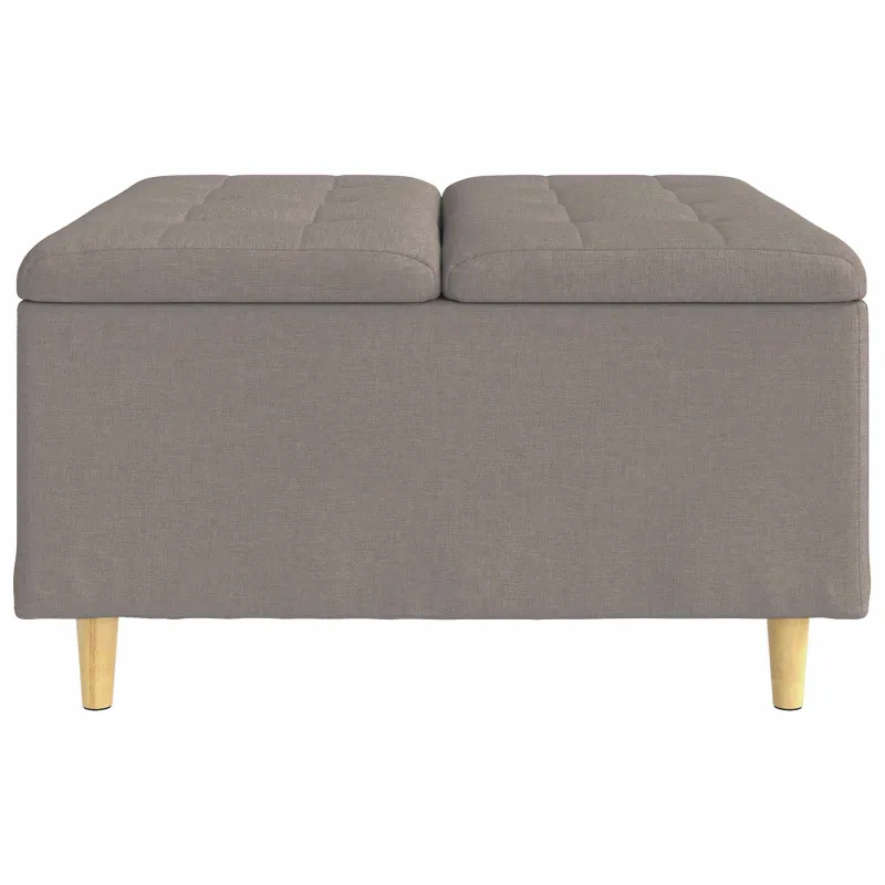 Laikymo osmanas su pagalve Taupe 80 x 80 x 45 cm audinys