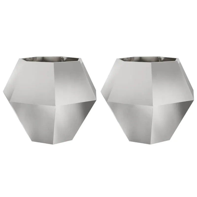 Lovelis 2 pcs Sidabro 100 x 100 x 80 cm Nerūdijantis Plienas