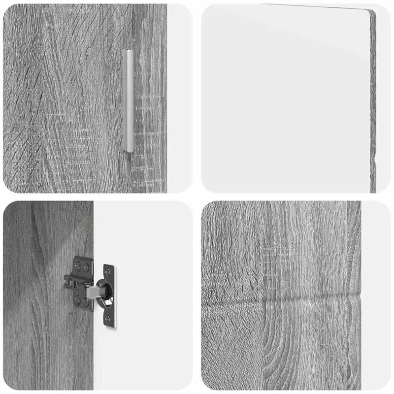 Kabalas su lentyna FLORIN Pilkas Sonoma 88,5 x 30,5 x 55,5 cm