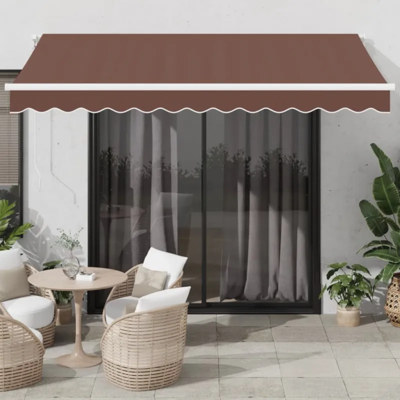 Automatinė ištraukiama markizė, rudos spalvos, 350x250cm