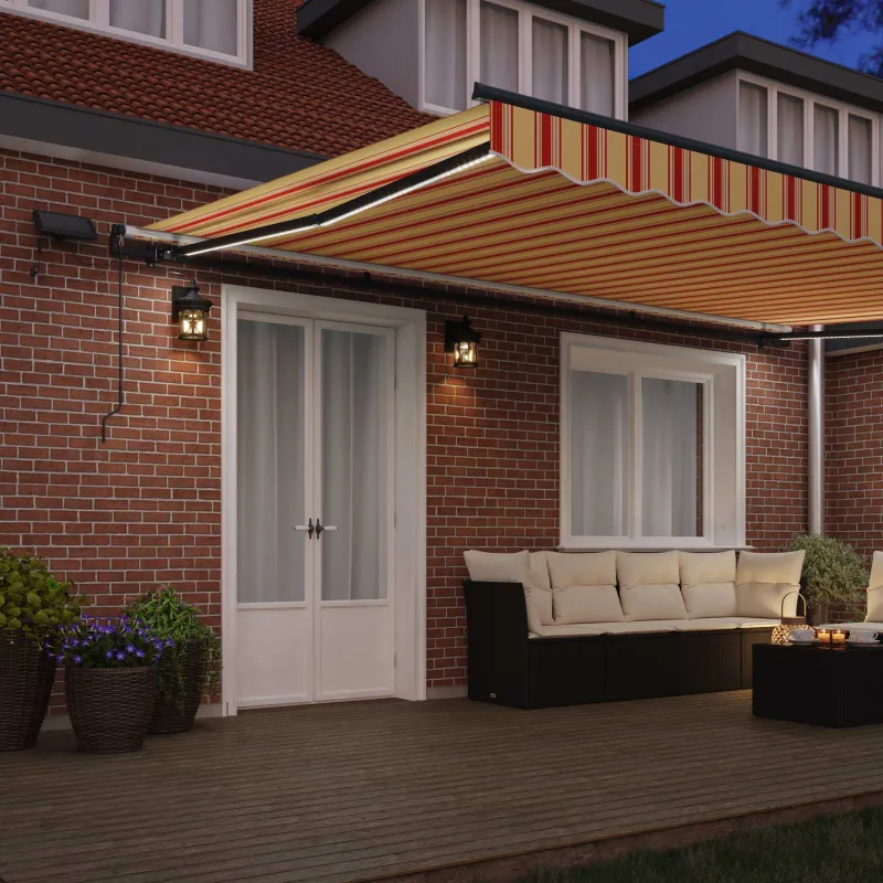 Ištraukiama markizė geltonos ir oranžinės spalvos 500 ×300 cm