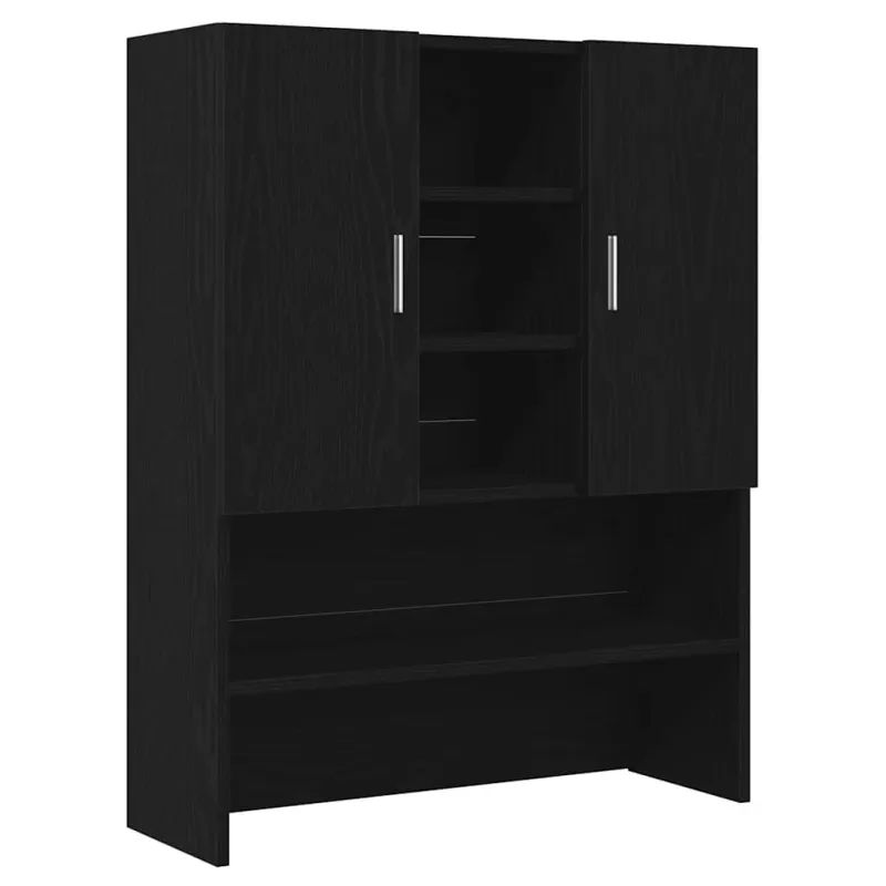 Skalbyklės spinta 2 pcs Juodas ąžuolas 70,5 x 71,5 x 181,5 cm