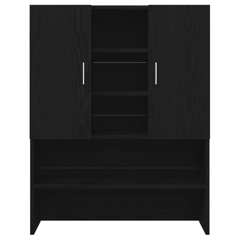 Skalbyklės spinta 2 pcs Juodas ąžuolas 70,5 x 71,5 x 181,5 cm
