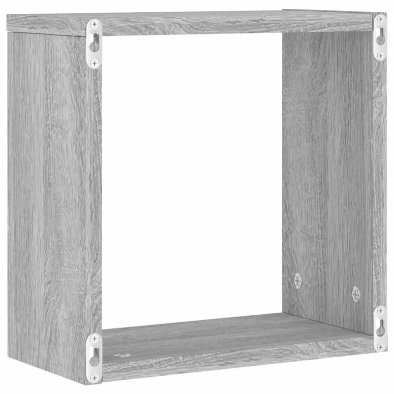 Wall Cube lentynos 2 vnt Pilka Sonoma 30x15x30 cm