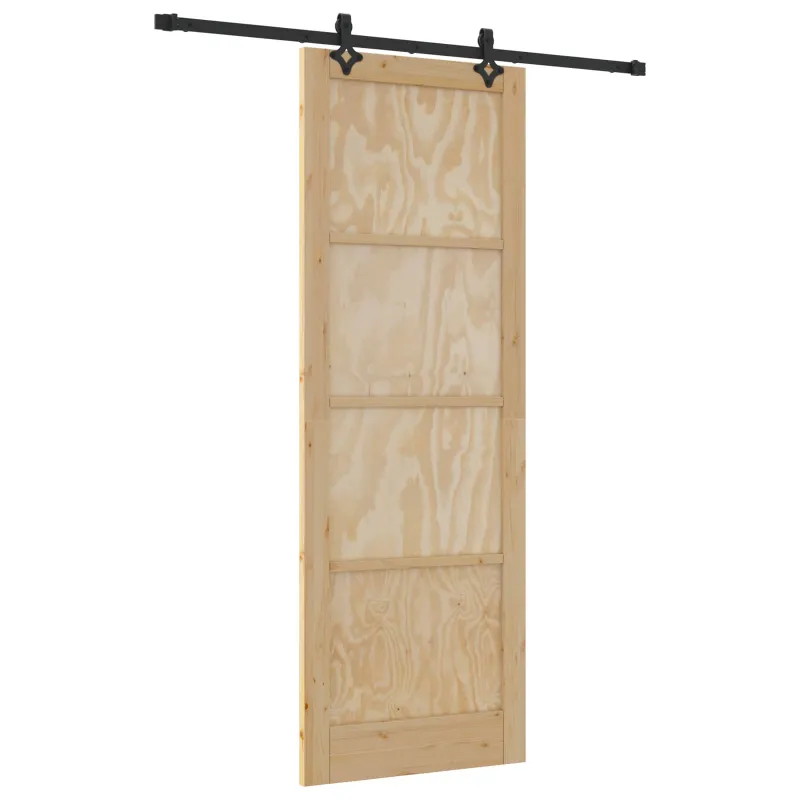Slankios durys Natūrali ir juoda 83 x 232 cm