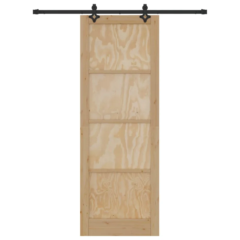 Slankios durys Natūrali ir juoda 83 x 232 cm