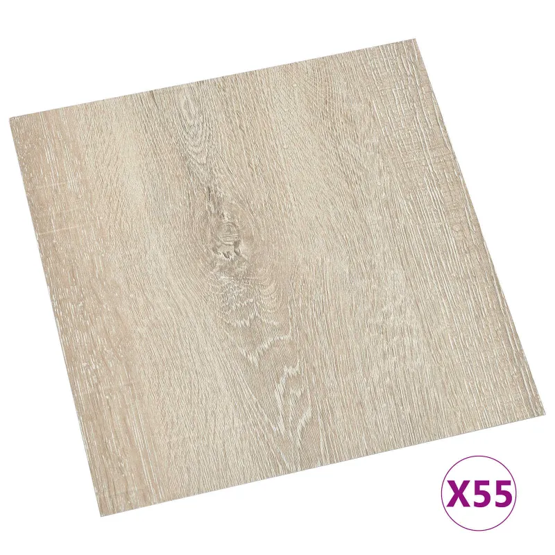 Grindų lentos 55 pcs Smėlio 5,11 m² PVC
