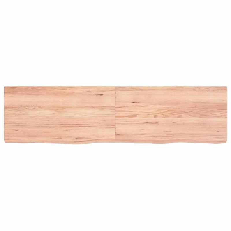 Sieninė lentyna, šviesiai ruda, 120x30x(2-4) cm, ąžuolo masyvas
