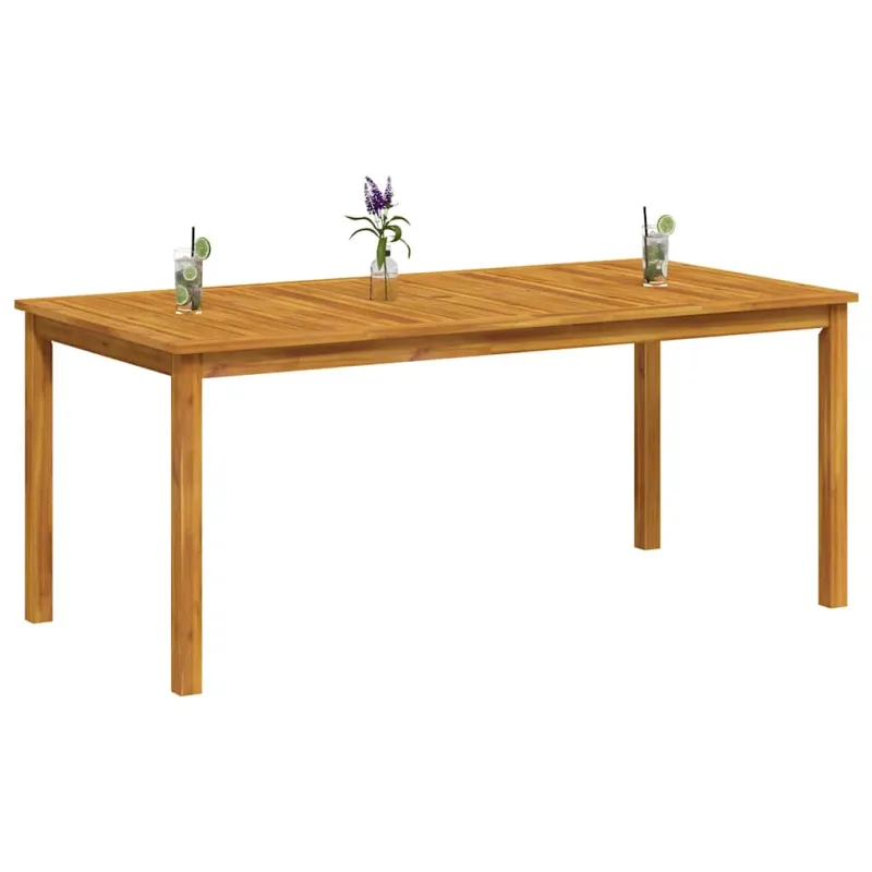 Sodo valgomojo stalas, 180x90x75cm, akacijos medienos masyvas