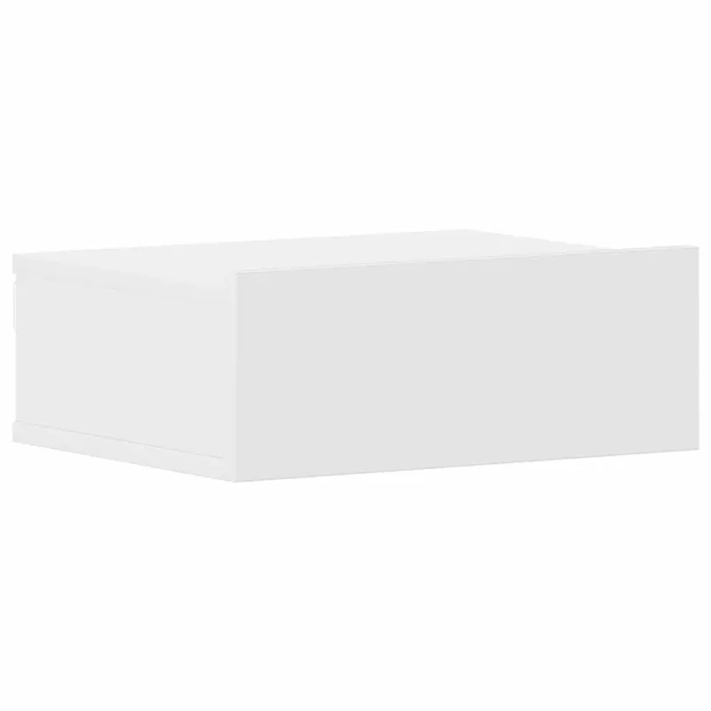 Naktiniai staliukai, 2vnt., balti, 40x30x15cm, apdirbta mediena