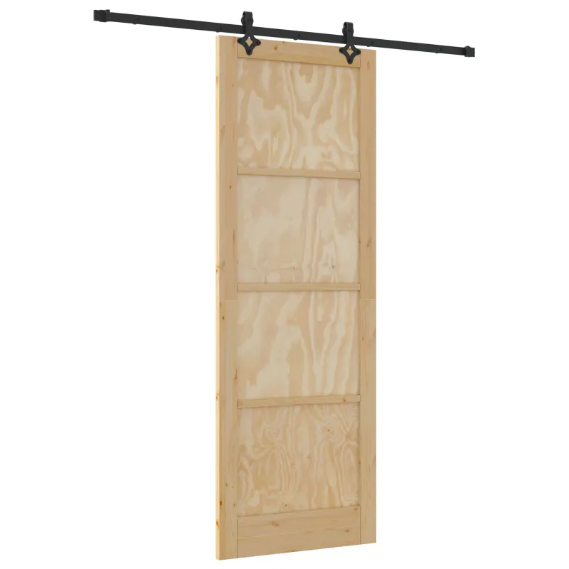 Slankios durys Natūrali ir juoda 83 x 232 cm