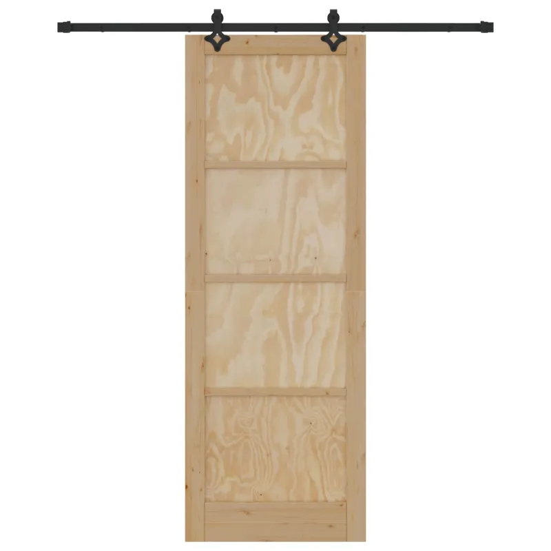Slankios durys Natūrali ir juoda 83 x 232 cm