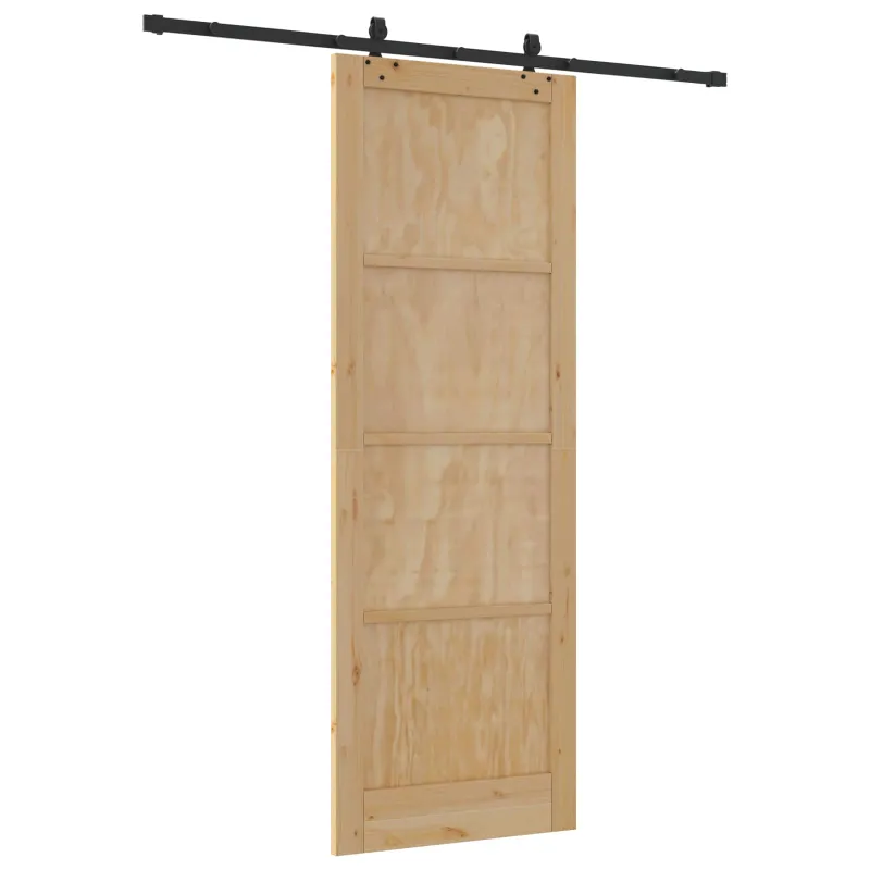 Slankios durys Natūrali ir juoda 83 x 232 cm