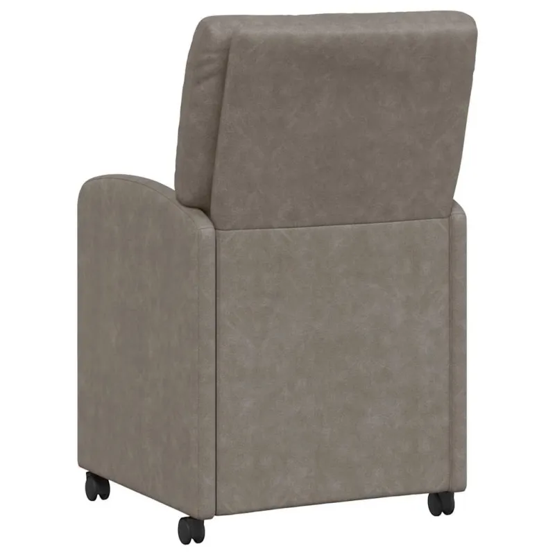 Valgomojo Kėdės su Ratukais 2 pcs Pilka 57 x 67 x 95 cm
