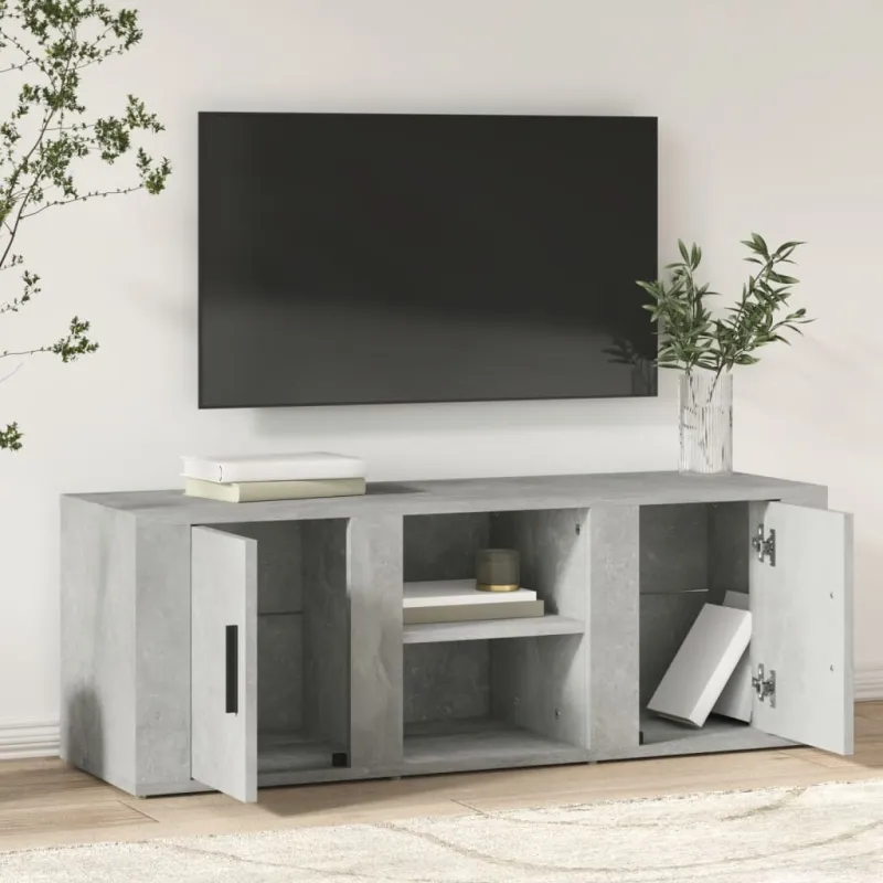 Televizoriaus spintelė, betono pilka, 100x31,5x35cm, mediena