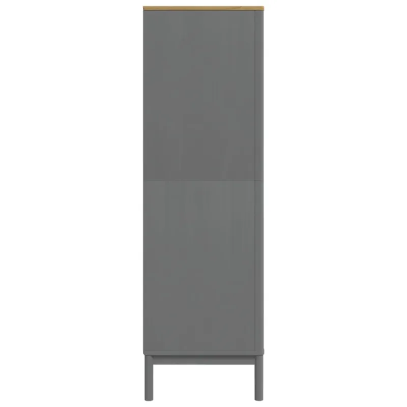 Drabužių spinta FLORO, pilka, 77x53x171cm, pušies masyvas