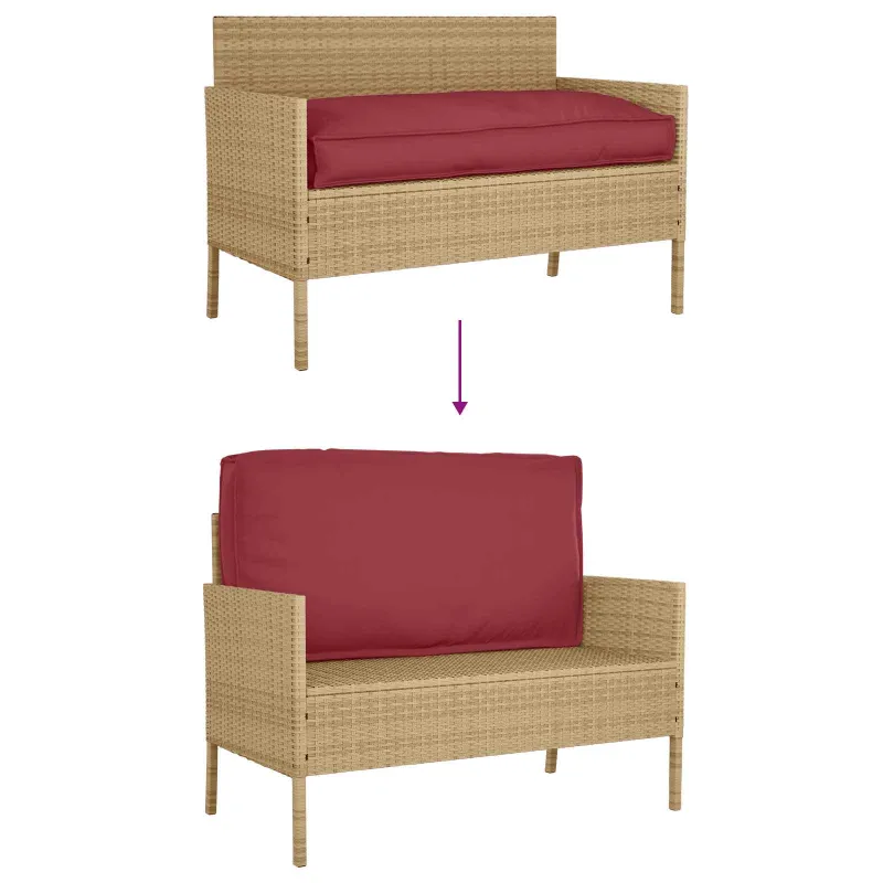 Pagalvėlė Vyno raudona 120 x 60 x 12 cm Oksfordo audinys