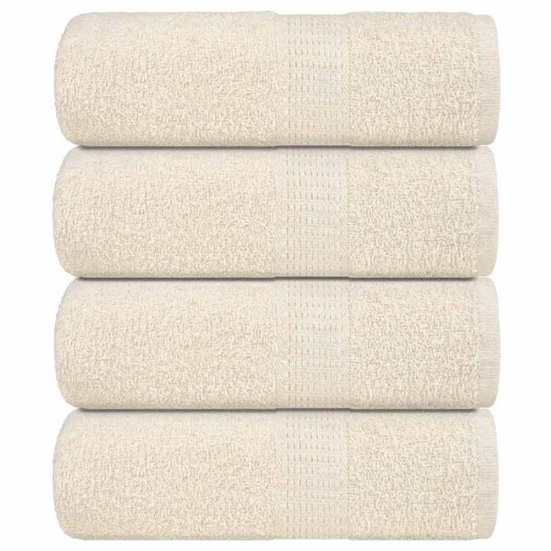 Rankšluosčiai FROGN, 4 vnt., kreminės spalvos, 30x30 cm, 360 g/m²