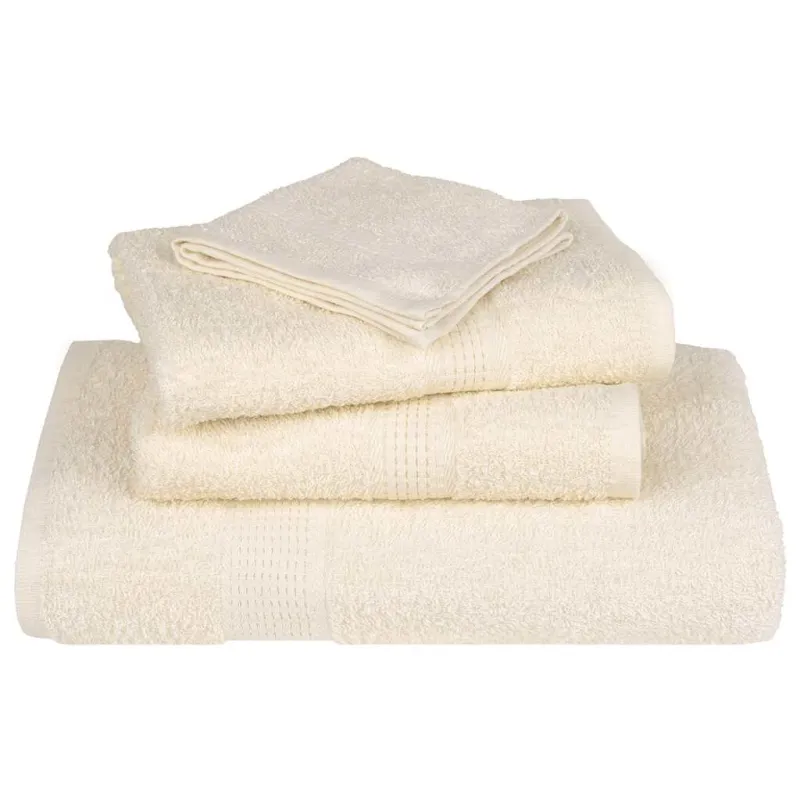 Rankšluosčiai FROGN, 4 vnt., kreminės spalvos, 30x30 cm, 360 g/m²