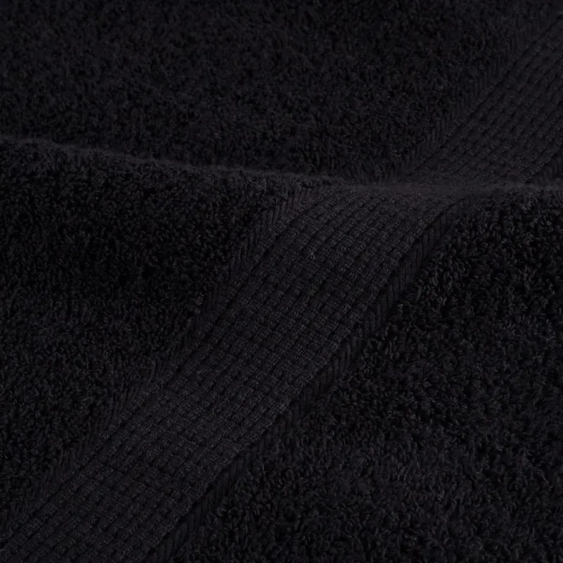 Aukščiausios kokybės rankšluosčiai SOLUND, 4 vnt., juodi, 50 x 100 cm, 600 g/m²