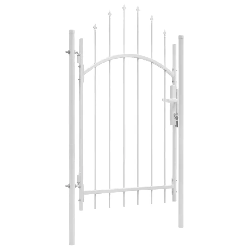 Sodo vartai Woerden, plieniniai, 1x2,45 m, balti