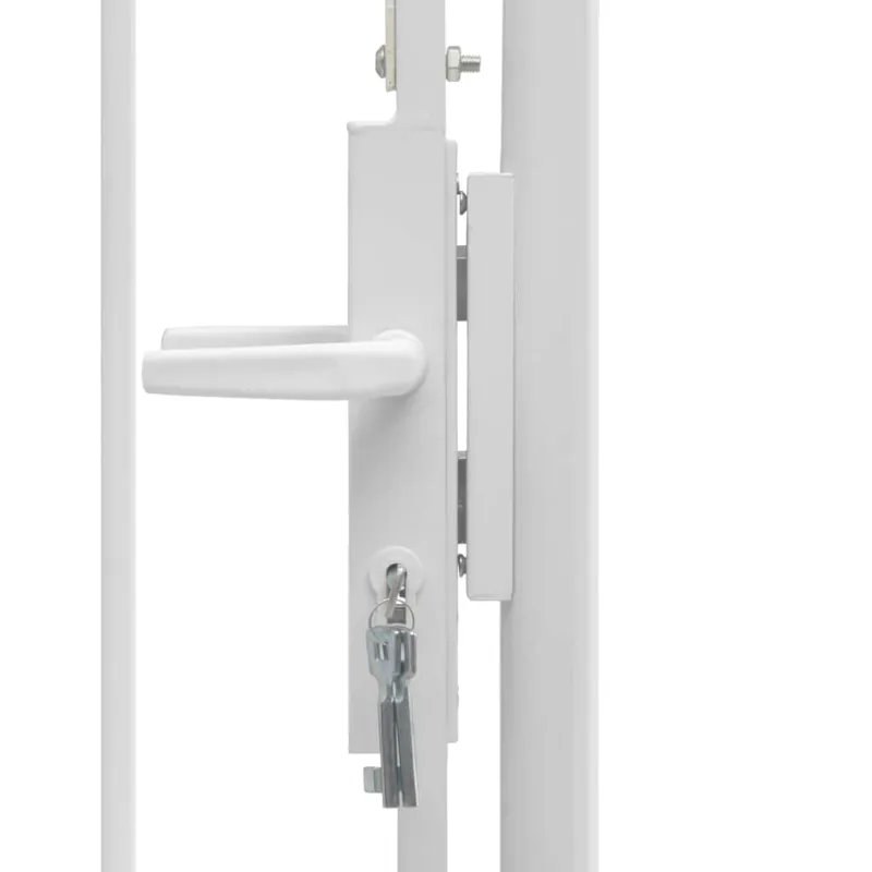 Sodo vartai Woerden, plieniniai, 1x2,45 m, balti