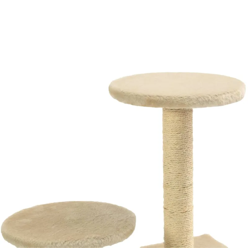 Draskyklė katėms su stovais iš sizalio, 60cm, smėlio spalvos