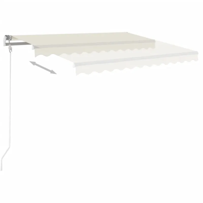 Automatinė ištraukiama markizė, kreminės spalvos, 350x250cm